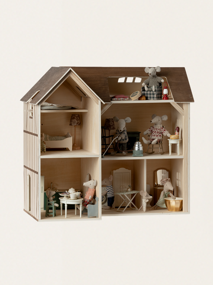 Holzhaus für Mäuse und Kaninchen - Bauernhaus
