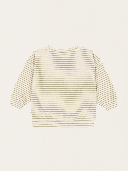 Itty Tea Stripe Terry Sweatshirt