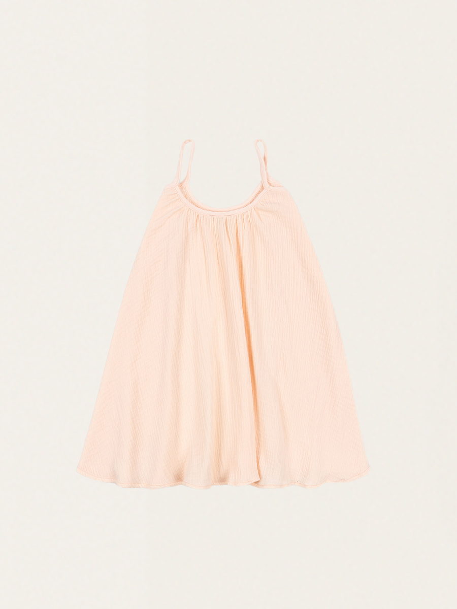 Olivgrünes Musselin-Trägerkleid