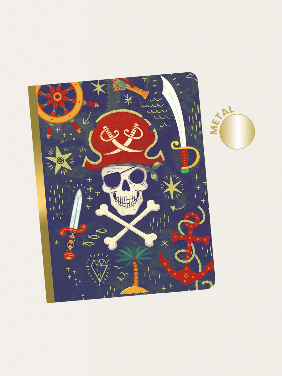 Liniertes Notizbuch – Pirat