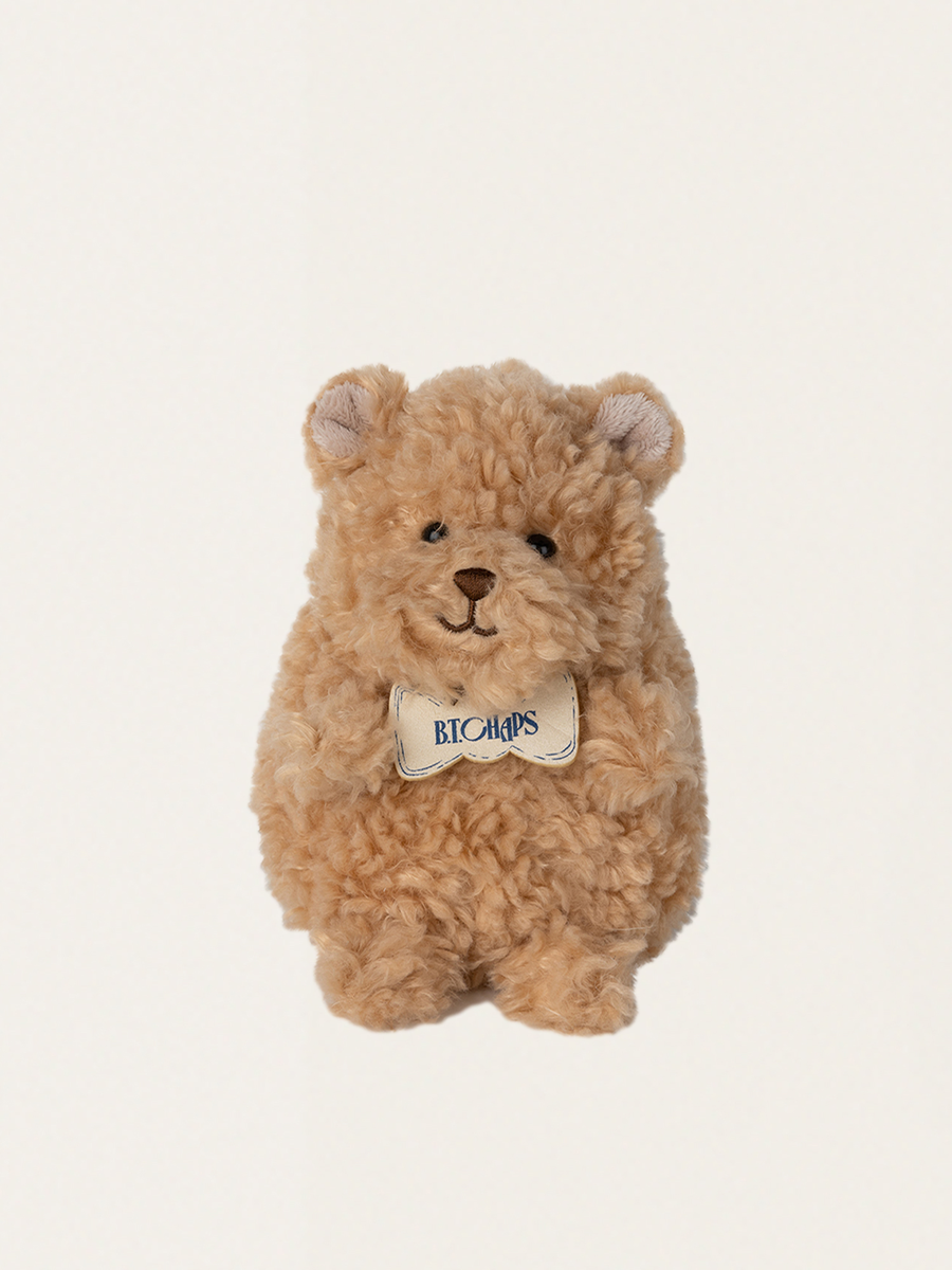 Myrtle, der plappernde Teddybär in einer Box