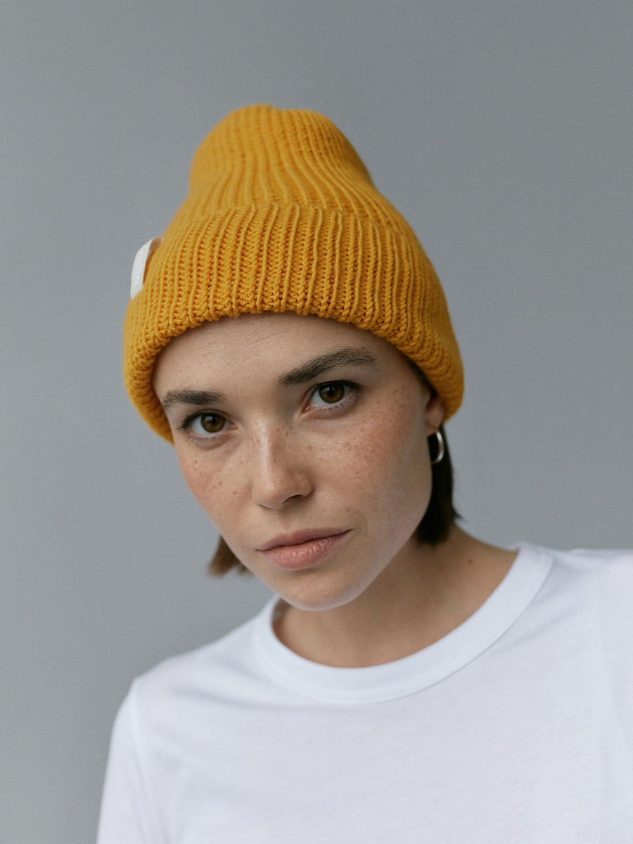 Chunky merino wool hat