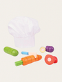 Chef's set with hat and fruit for chopping