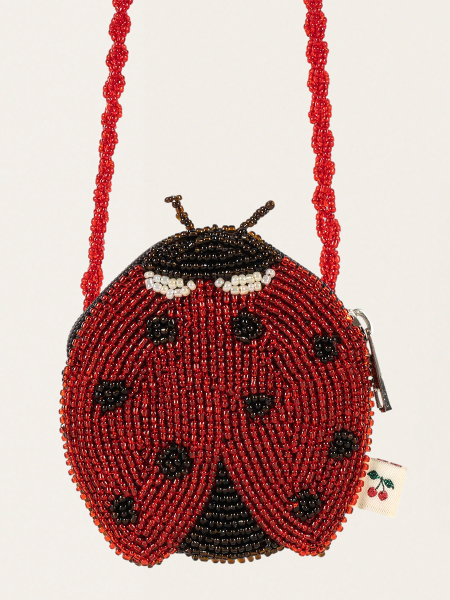 Ladybug beaded bag