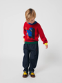 Kinderpullover aus Baumwolle mit Hundemotiv