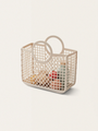 Wooden grocery shopping basket