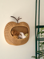 Hand-woven wall basket