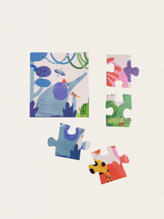 Dschungel-Papppuzzle
