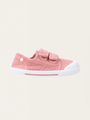 Canvas V-Sneaker mit Klettverschluss.