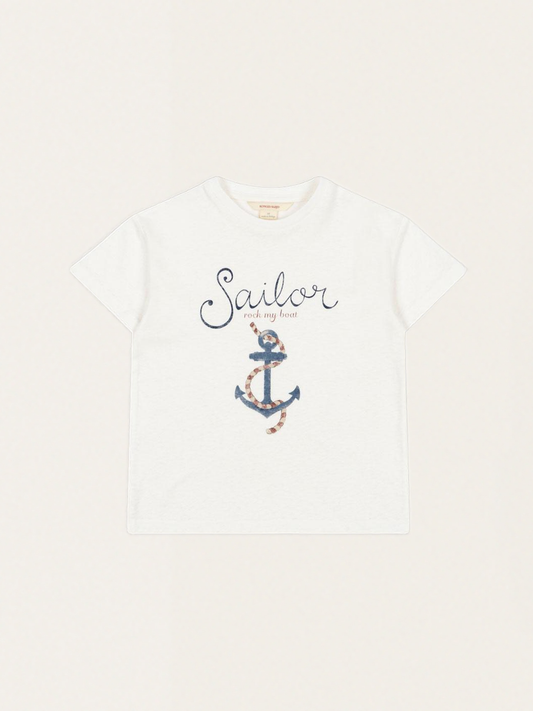 Baumwoll-T-Shirt mit Leinen-Era-T-Shirt