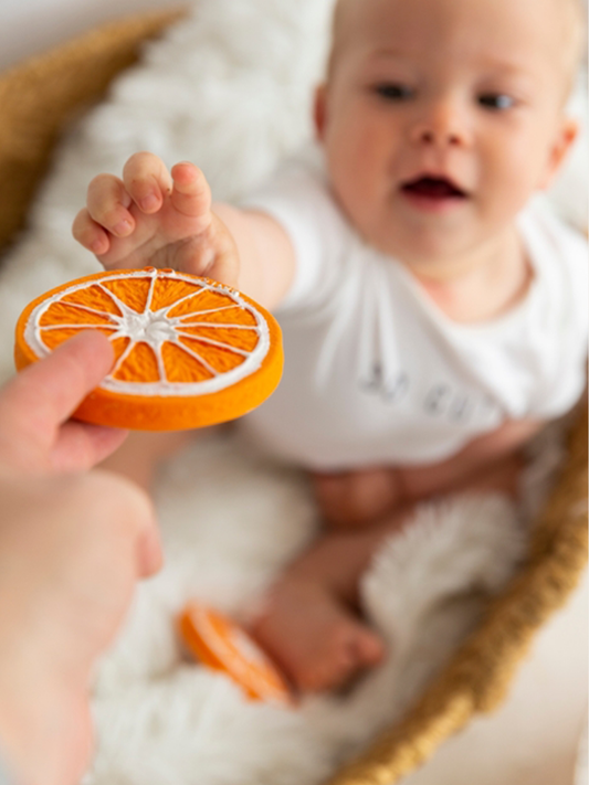Hevea Orange Rubber Teether