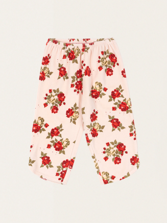 Velula floral velvet trousers