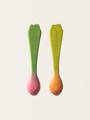 Set of 2 wooden feeding spoons Carrot &amp; Radish