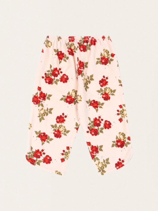 Velula floral velvet trousers
