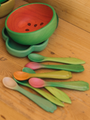 Set of 2 wooden feeding spoons Carrot &amp; Radish
