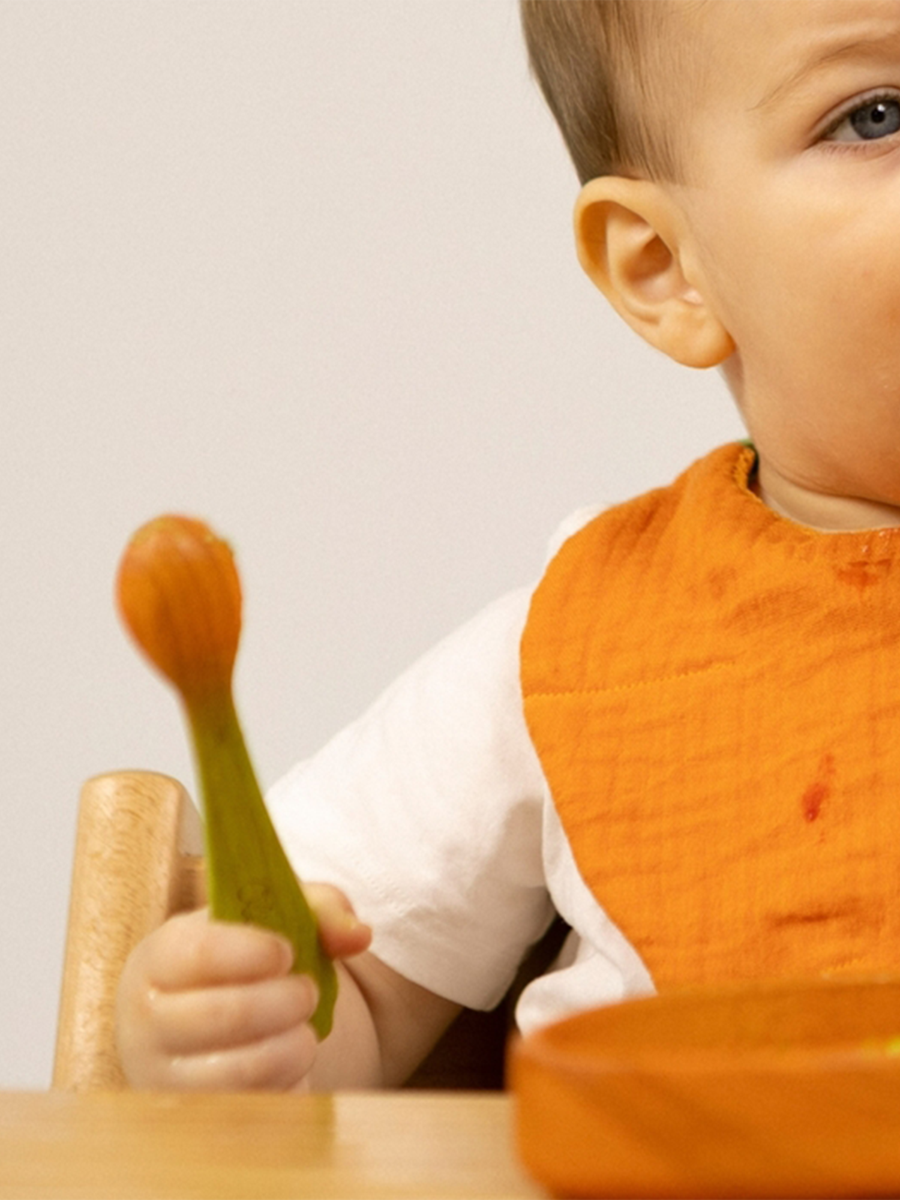 Set of 2 wooden feeding spoons Carrot &amp; Radish