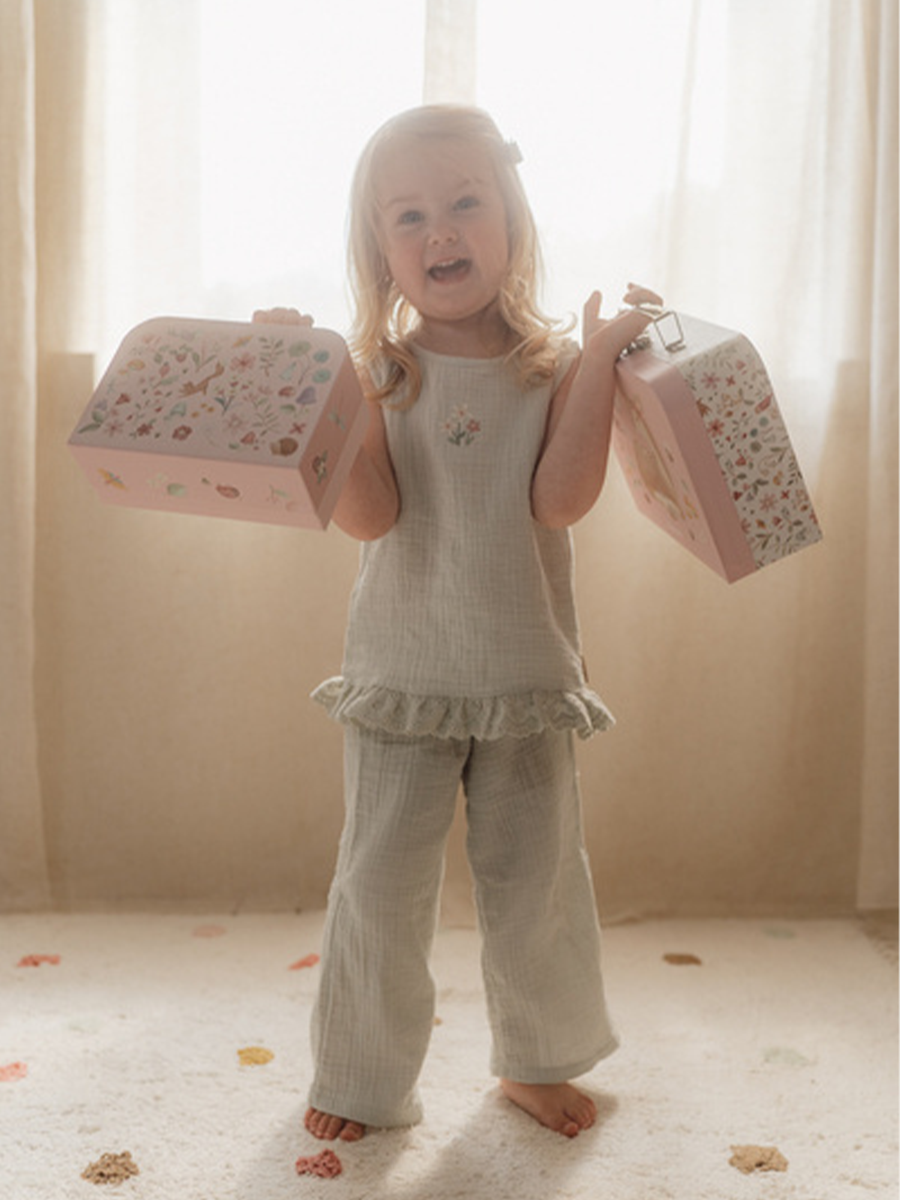 Set of two Fairy Garden suitcases