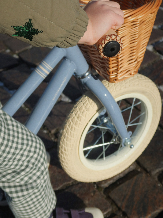 Laufrad mit blauem Streifen