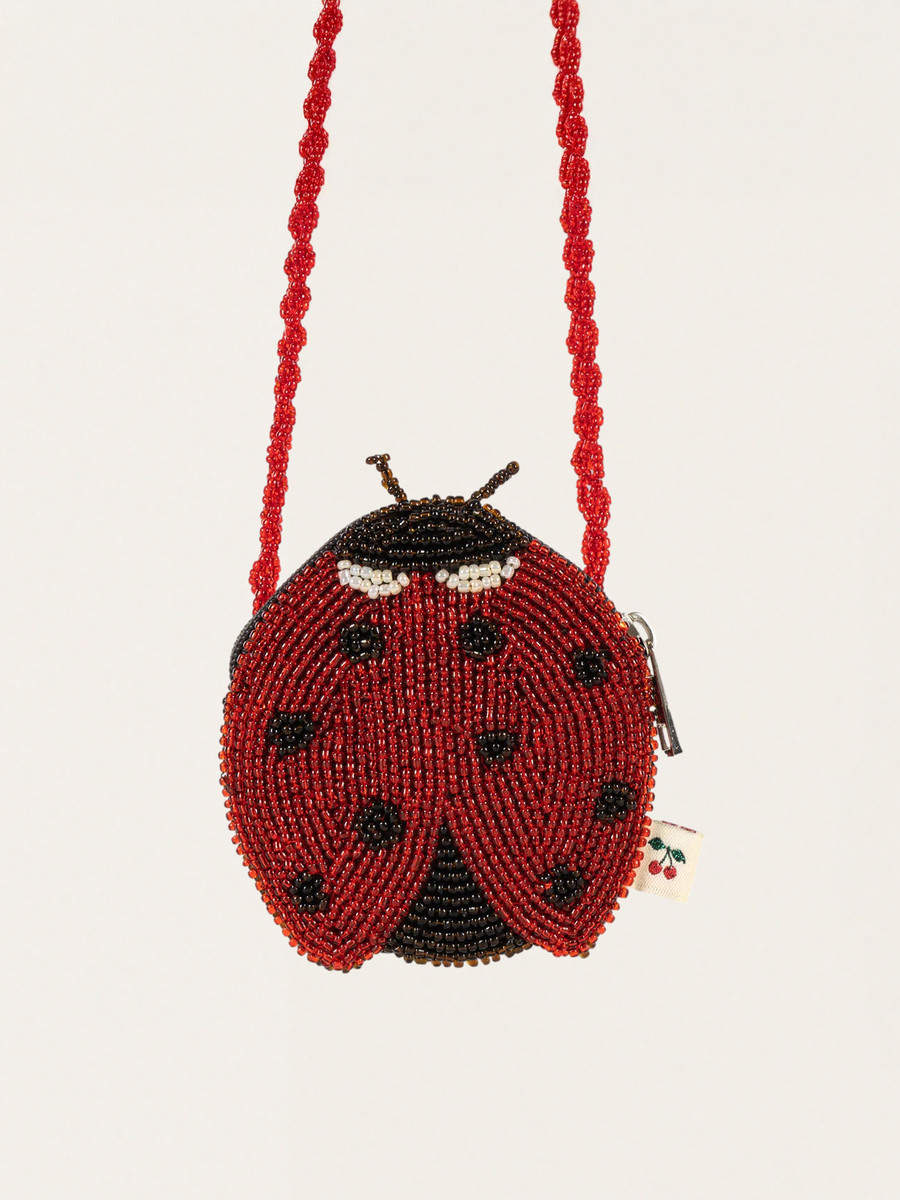 Ladybug beaded bag