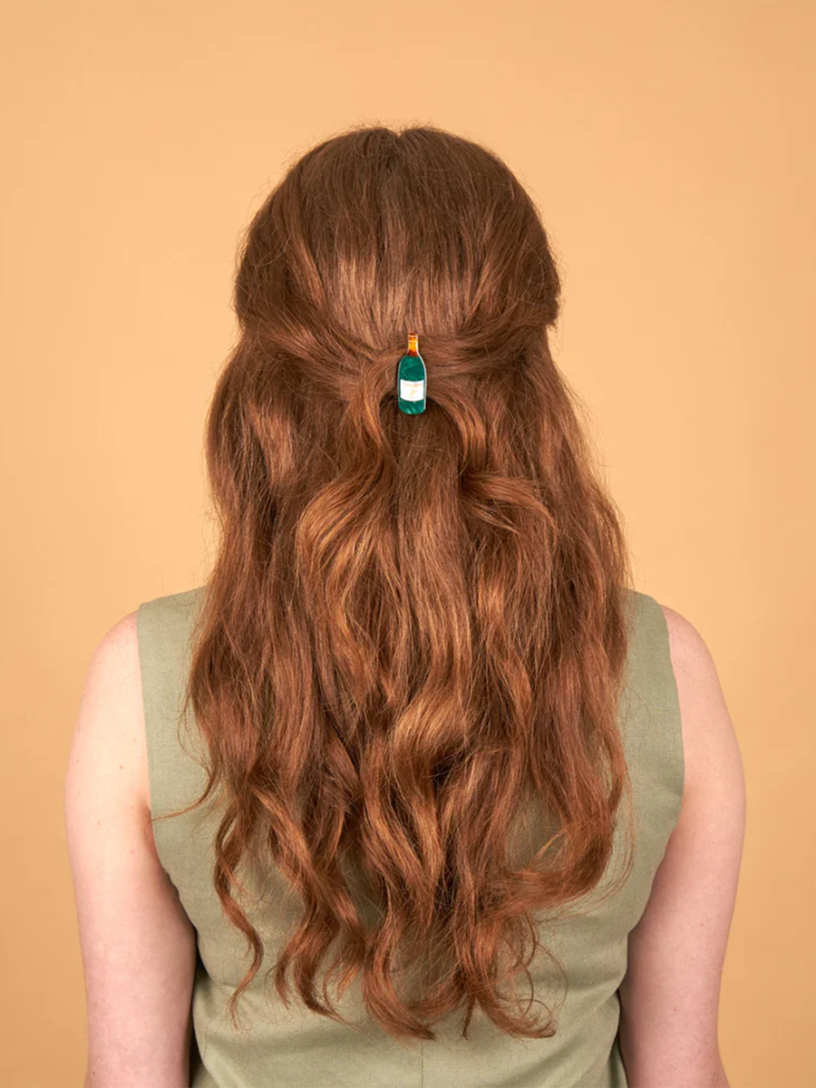 Bottle of wine hair clip