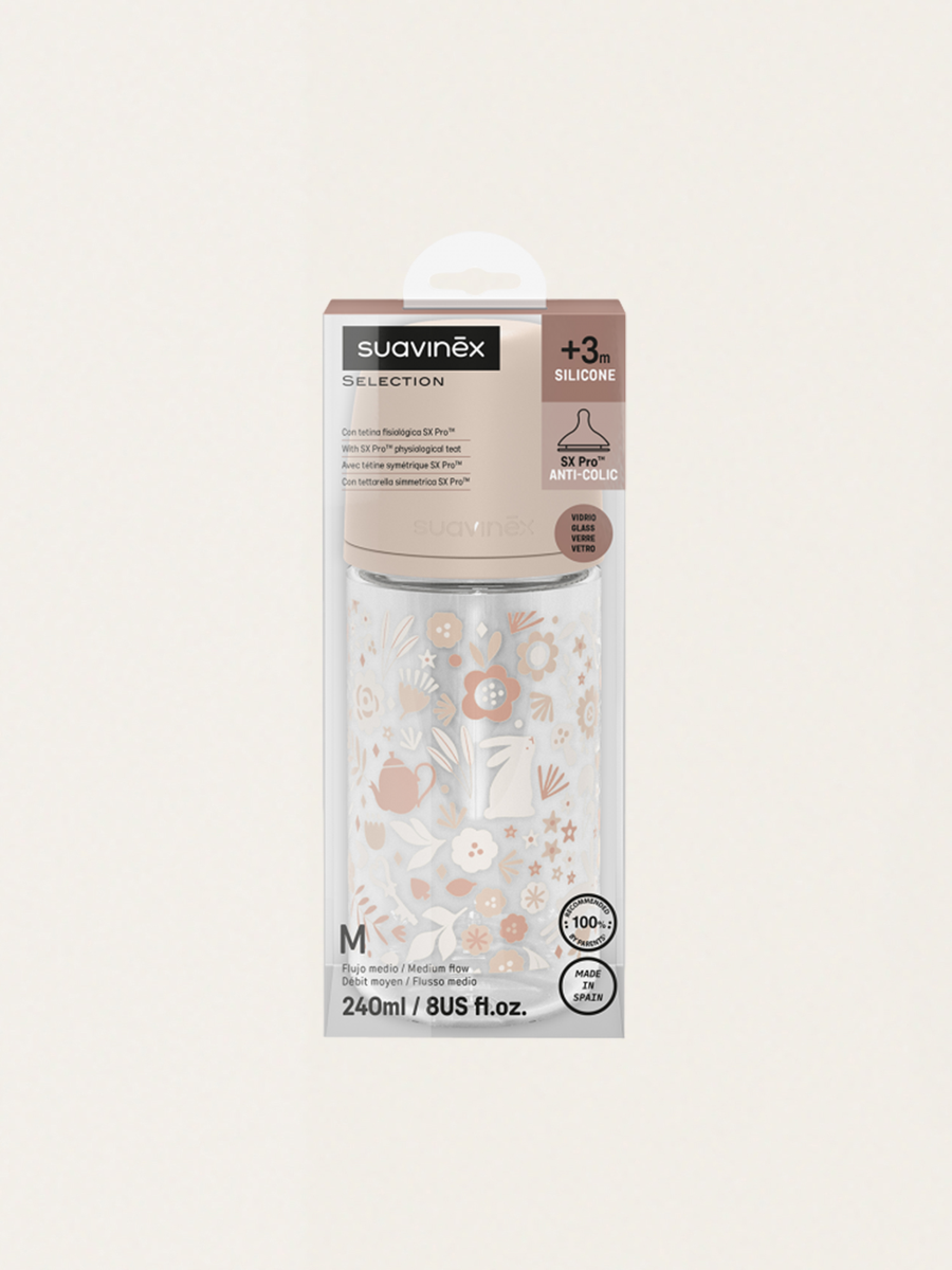 Glasflasche 240 ml physiologischer Sauger SX Pro