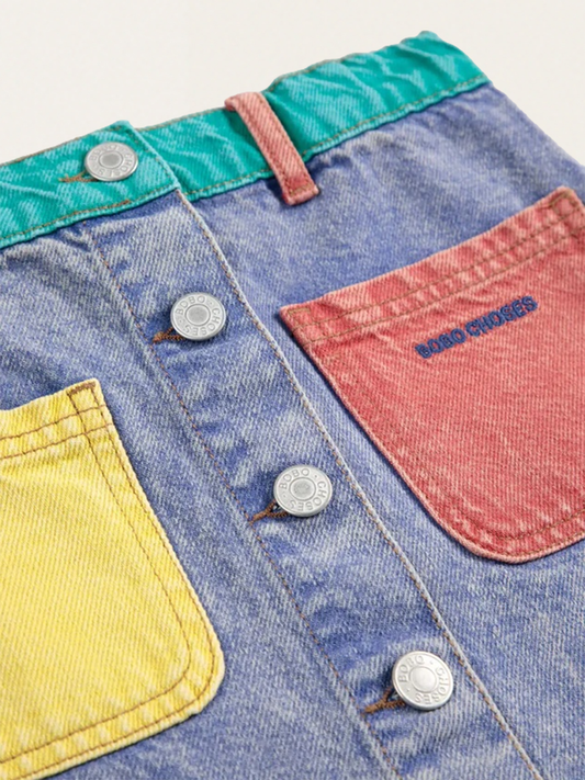 Denimowa spódnica Kids Color Block