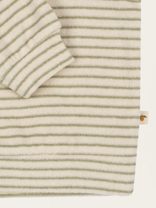 Itty Tea Stripe Terry Sweatshirt