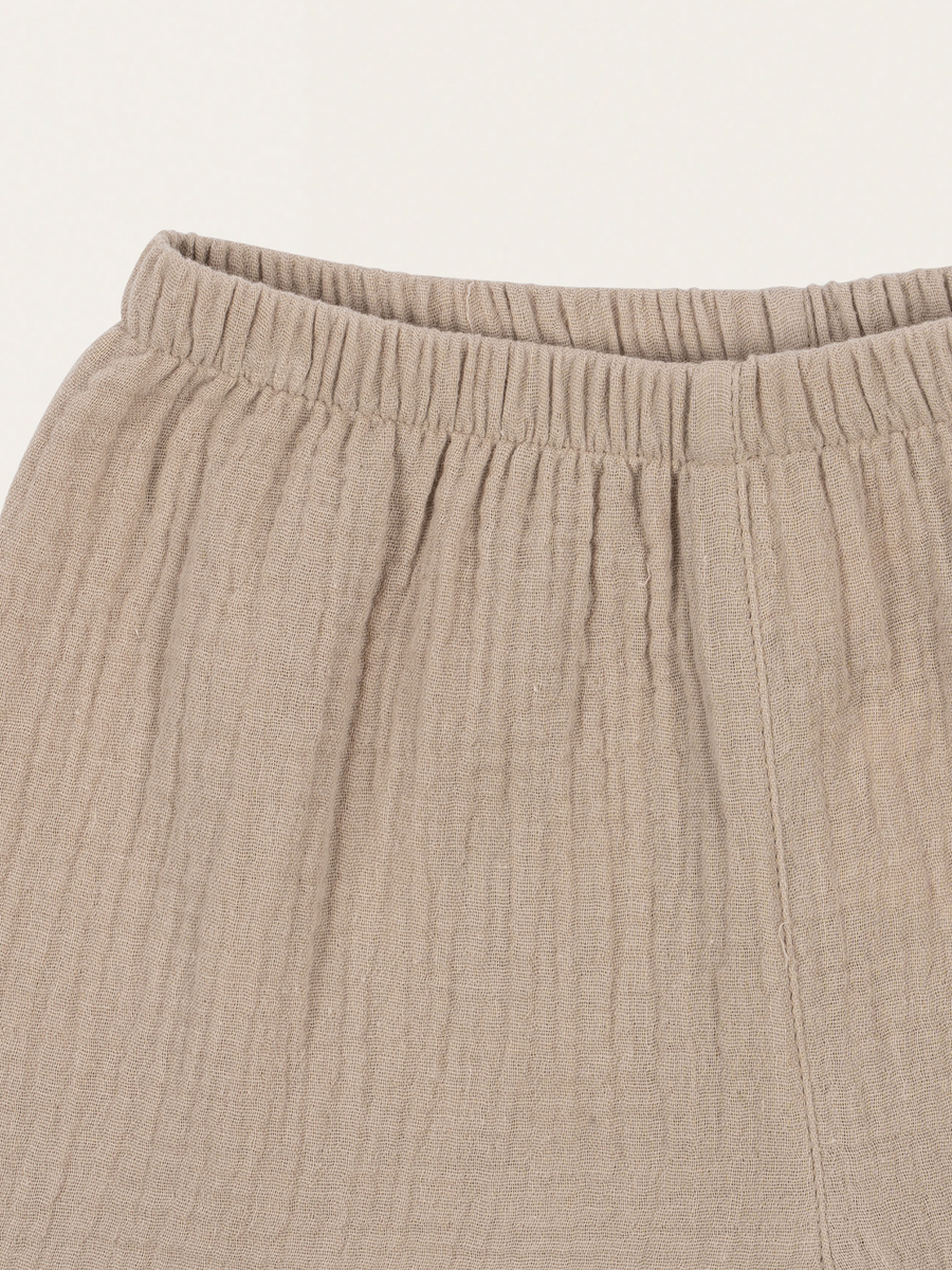 Olive Muslin Shorts