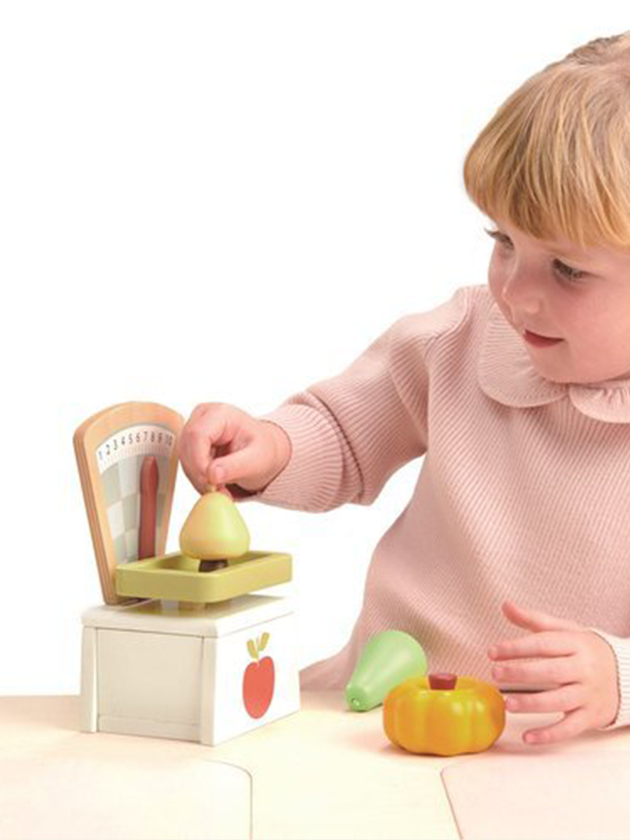 Retro wooden scale