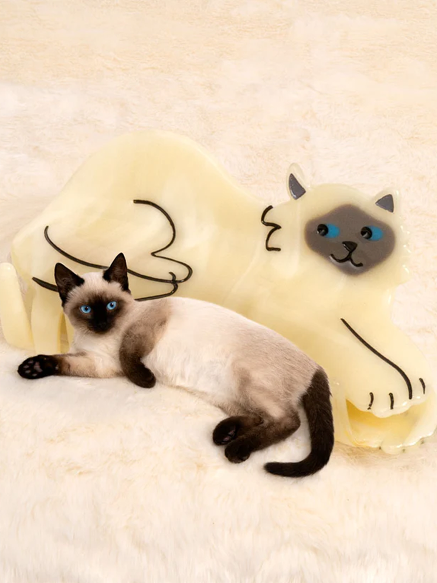 Siamese Cat Hair Clip