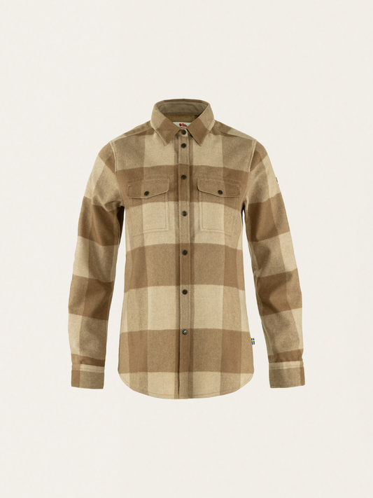 Kanadisches Flanellhemd in Buchweizenbraun – Hellbeige