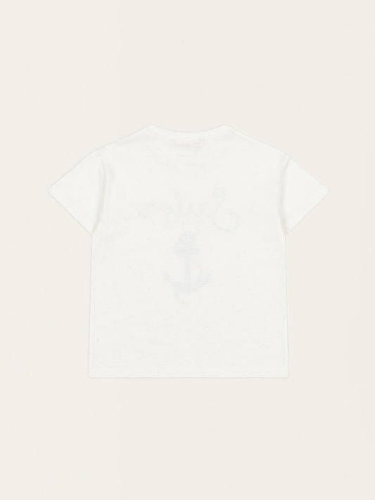 Baumwoll-T-Shirt mit Leinen-Era-T-Shirt