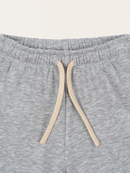 Lou Grey Melange Cotton Trousers