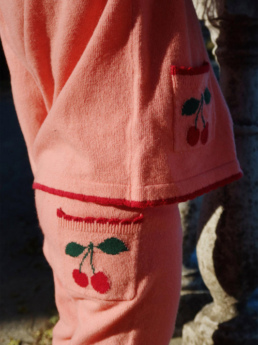 Alexa Strickhose in Puderrosa