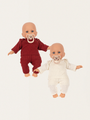 Set aus zwei Puppen mit Schnuller: Bobo und Bobbie