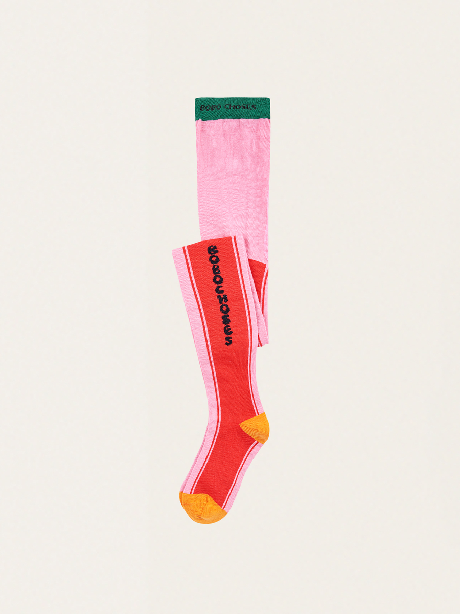 Bobo Choses Color Block Pink Strumpfhose für Kinder