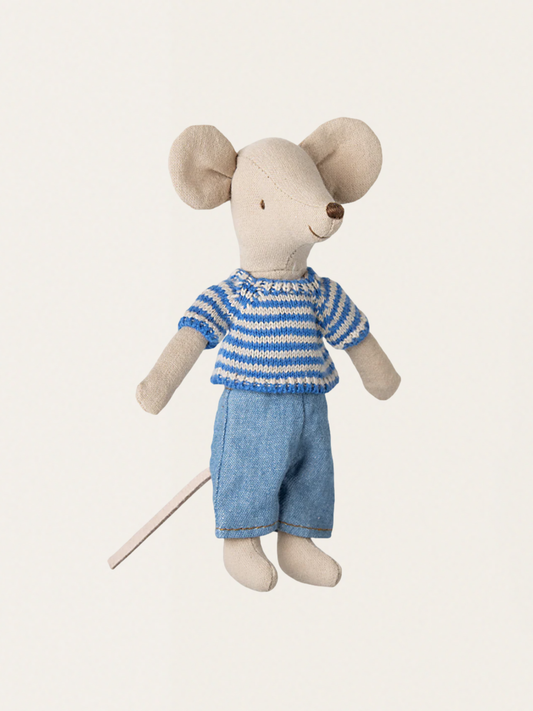 Maileg Big Brother Strickpullover und Hose Maus-Outfit