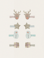 Świąteczne spinki do włosów 8 szt. Reindeer