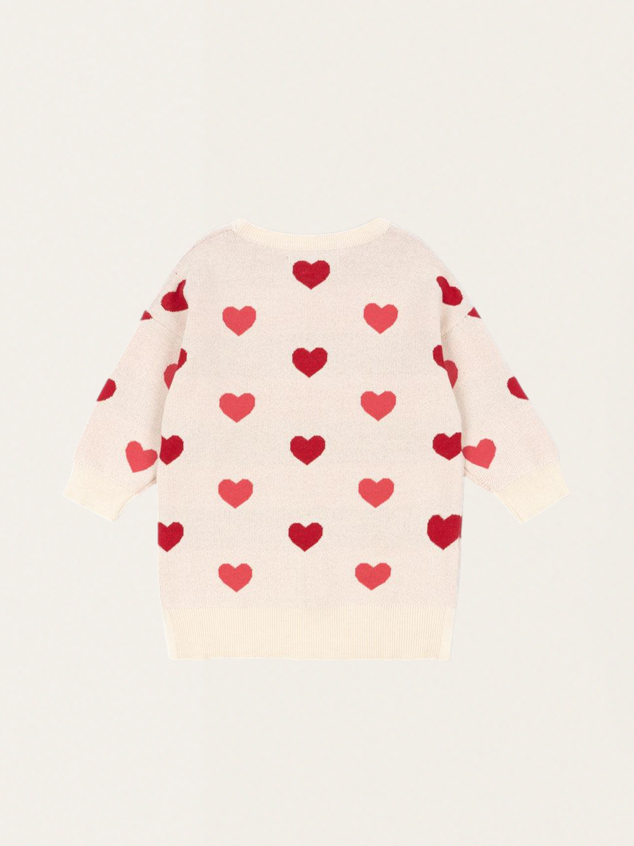 Lapis Coeur Colore Duo Pink Knit Dress
