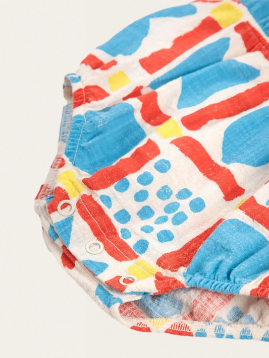 Bawełniany romper Baby Geometric Game all over