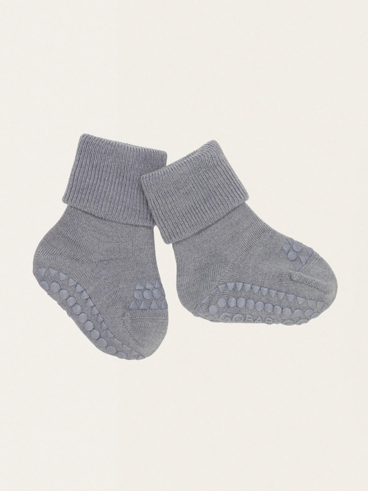 Anti-slip merino wool crawling socks