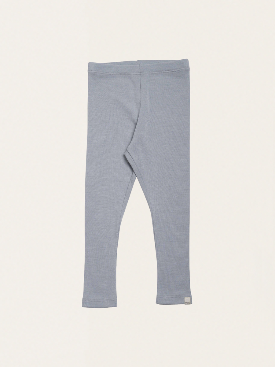 Hellblaue Leggings aus warmer Woll-Seide-Mischung