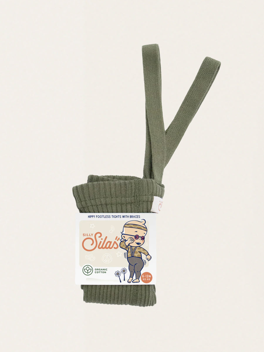 Ciepłe bawełniane legginsy na szelkach Hippy