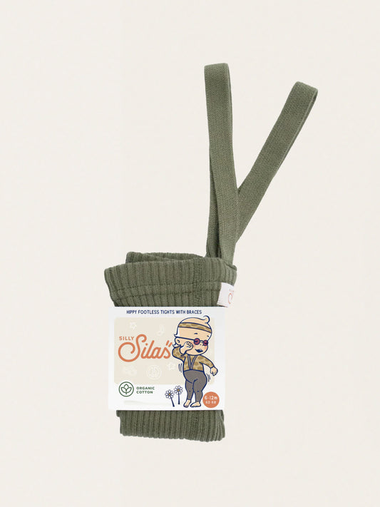 Ciepłe bawełniane legginsy na szelkach Hippy
