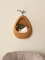 Hand-woven wall basket