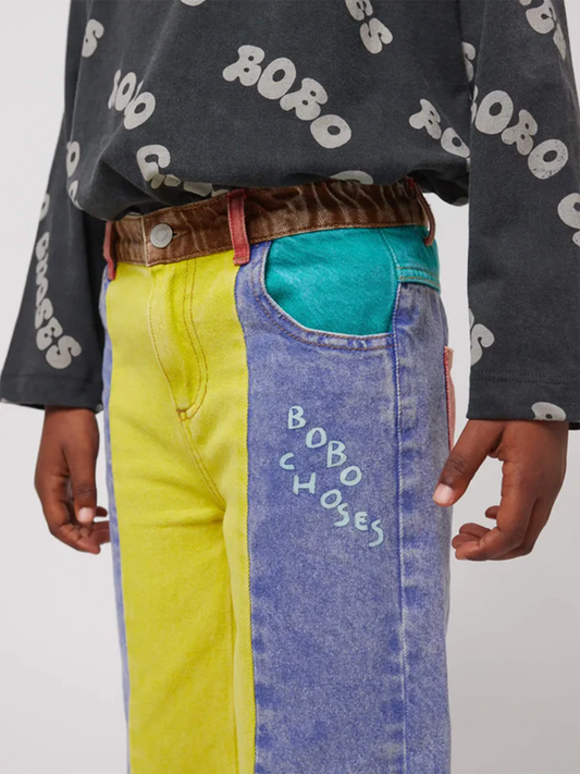 Spodnie denimowe Kids Color Block