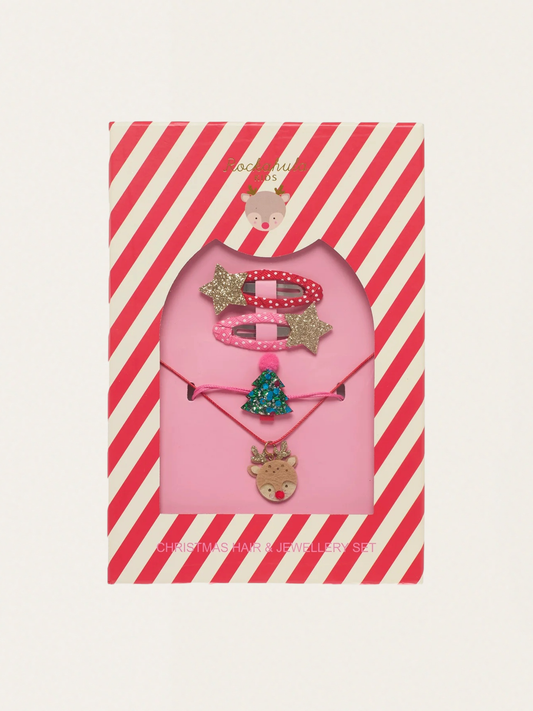 Christmas hair and jewelry set