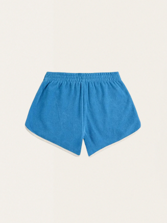 Krótkie spodenki z miękkiej frotte Kids Color Block Blue