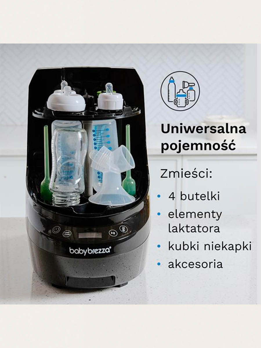 Bottle Washer Pro Schwarzer Flaschenreiniger und Sterilisator