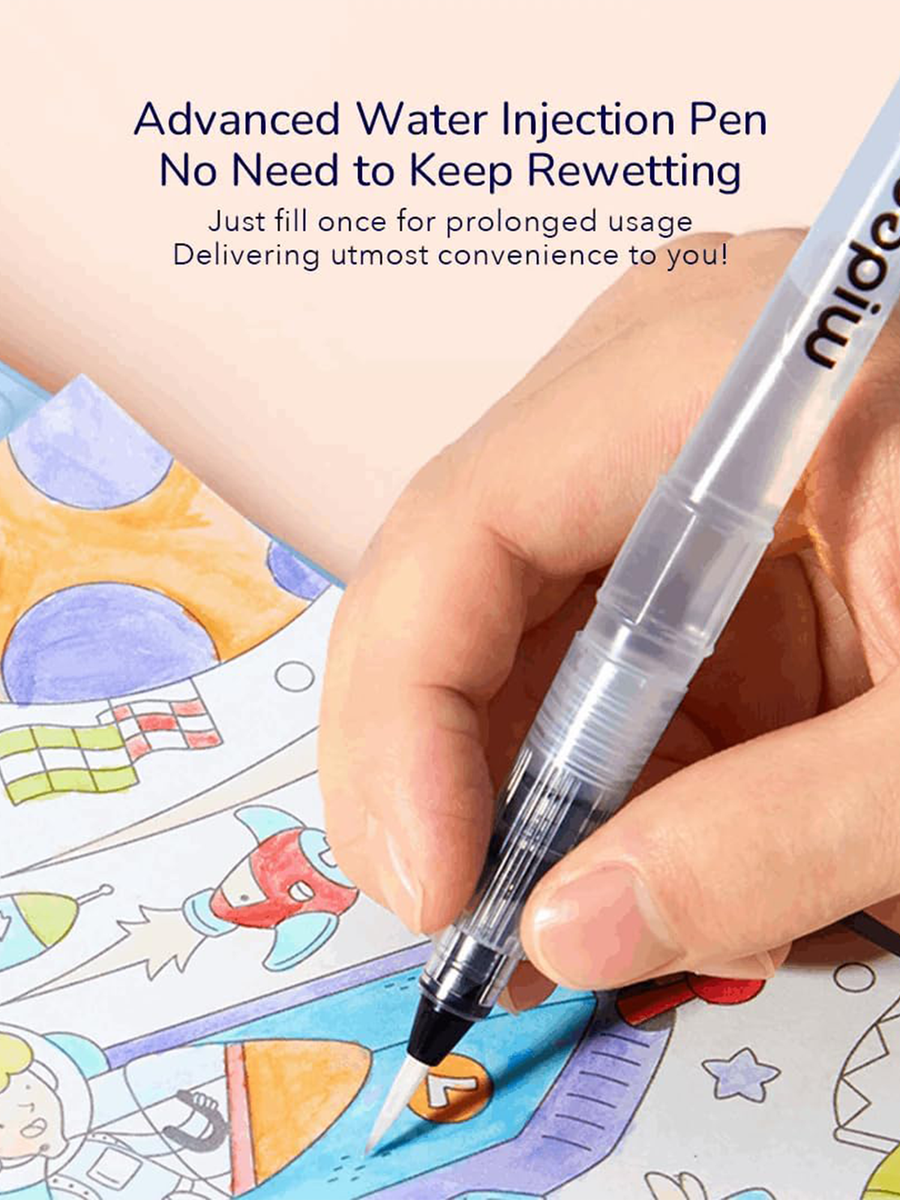 Large watercolor coloring book